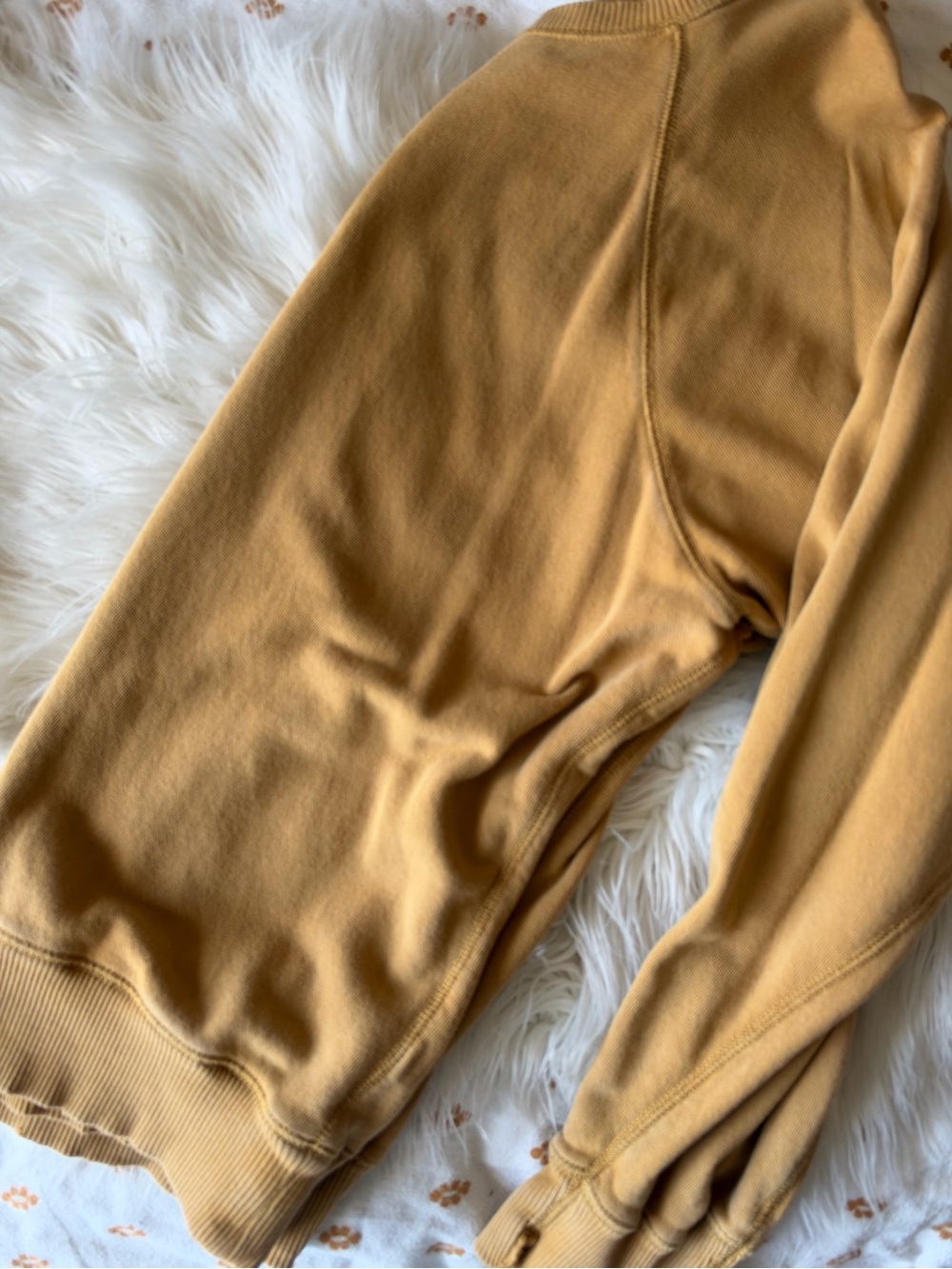 aerie Oversized Mustard Crewneck Sweatshirt